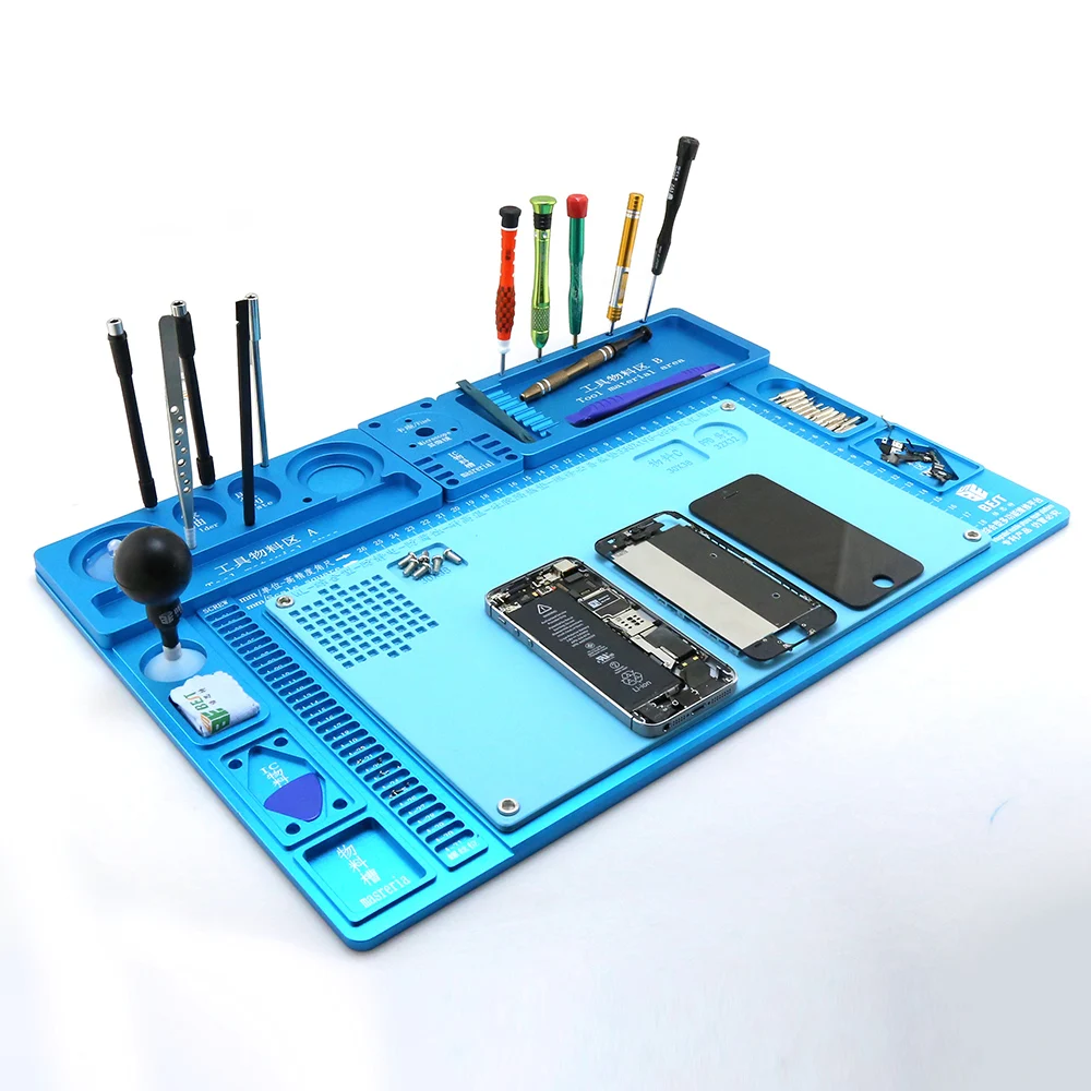 

BEST High Temperature Aluminum Alloy Insulation Pad Repair Maintenance Platform Pad Integrated Mobile Phone Repair Platform, N/a