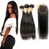 Used change your look wholesale virgin hair bundles vendor with closure, 100 virgin Malaysian human hair lace closure