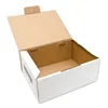 Tuck up white corrugated carton box offset printed custom machine part delivery box