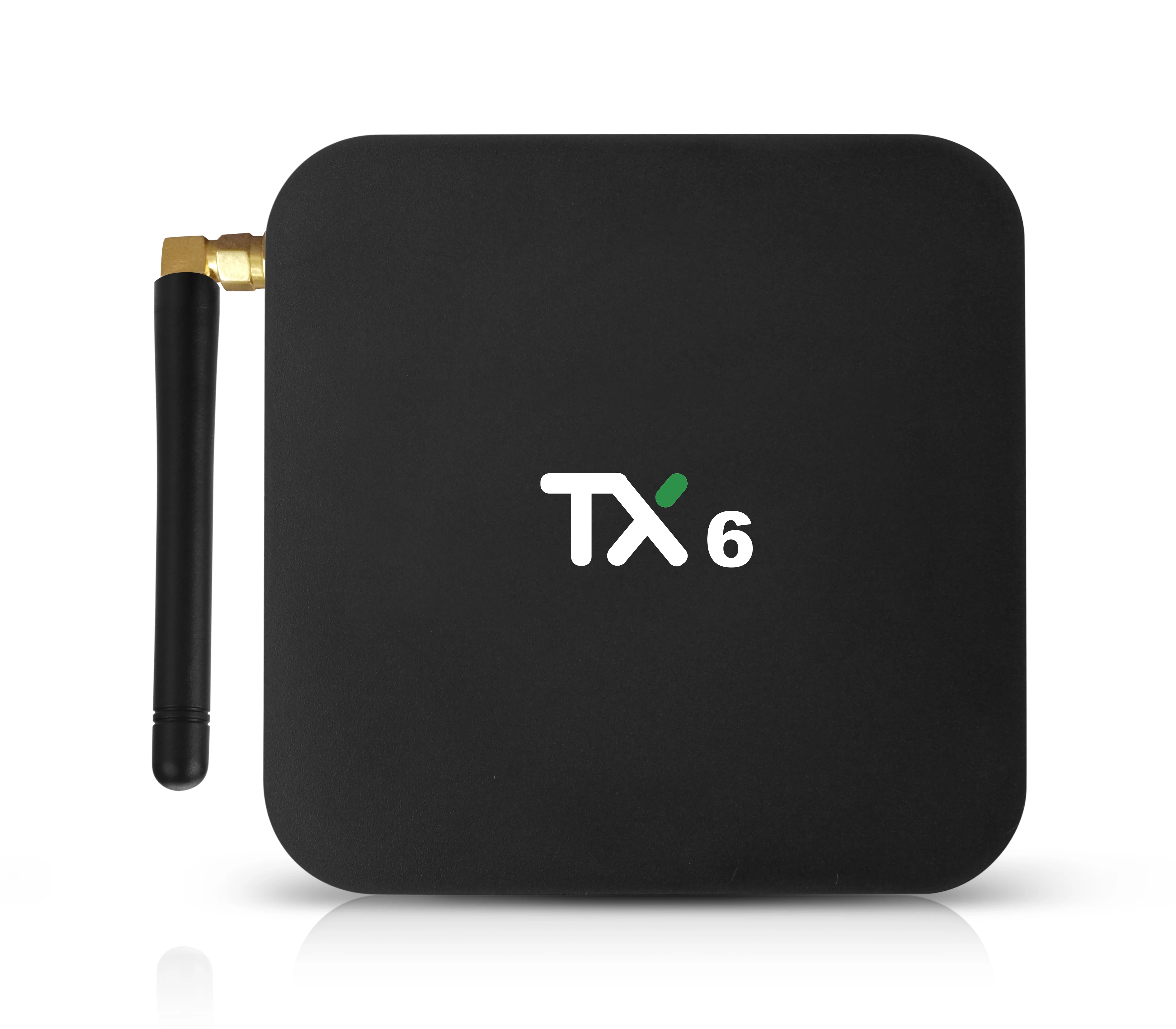 

2019 latest android 9.0 2+16GB kd player support 4k tx6 h6 set top tv box, Black