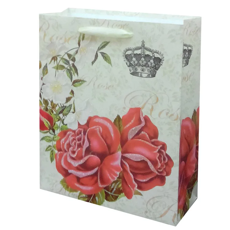 Top Quality Reusable Durable Printing Folding Colorful Wine Gift Paper Bag