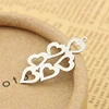 S753 fashion jewelry stainless steel heart Pendant, stainless steel necklace bracelet heart charms