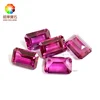 High quality supplier Amethyst Sapphire Synthetic Corundum Emerald Cut Purple Sapphire gemstone