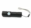 3 Mode USB Rechargeable Zoomable Led Mini Flashlight