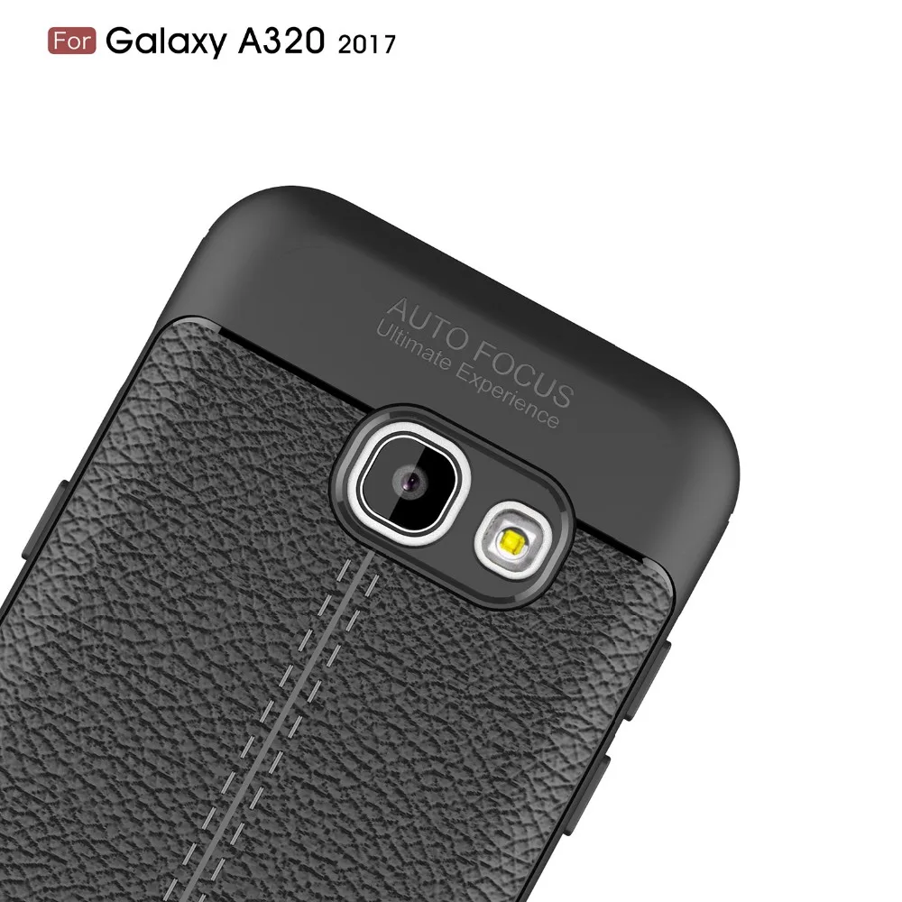 2017 New Design Carbon Fiber Lichee Pattern For Samsung Galaxy A3 2017 Soft TPU Case For Samsung Galaxy A3 2017