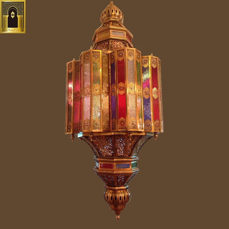 Cheap price Custom Printed Size Large Small Decorative Handmade Fancy Arabic Home Indoor Mosque pendant light for Muslim