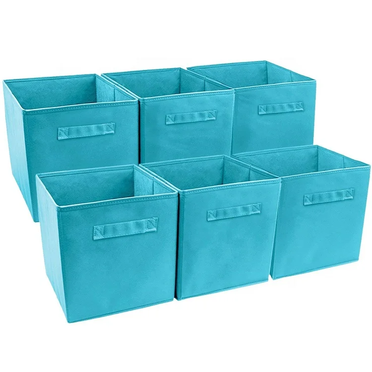 

Fashion Pack of 3 Foldable Natural Non woven Storage Box, Convenient DIY Storage Box,Soft Storage Cubes,Small
