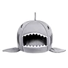Hotting Winter Warm Cartoon Shark Shape Dog Pet Cave Bed With Removable Cushion