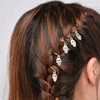 Mini hair braid accessories girls fashion style Hamsa shell pendant hair clips for girls