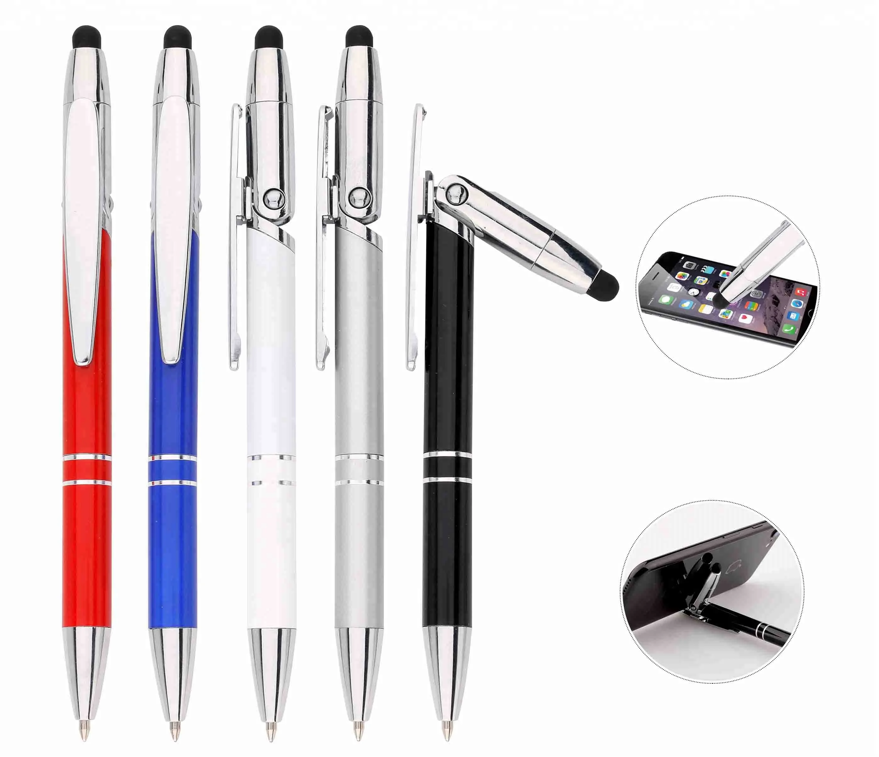 
Multifunction metal material stylus pen Boligrafo con toque for promotional with customized logo 