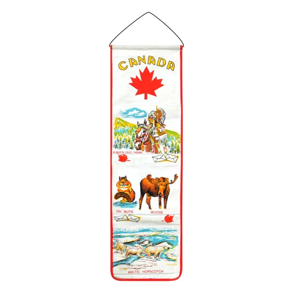 
vintage canada souvenir letter holder bill holder 