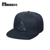 Wholesale Handsome leather label 6 panel men flat bill hat