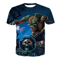 

Online Shipping Apparel O Neck T Shirts, Custom halloween Skull 3D Digital printing Men Clothes Print T-Shirt