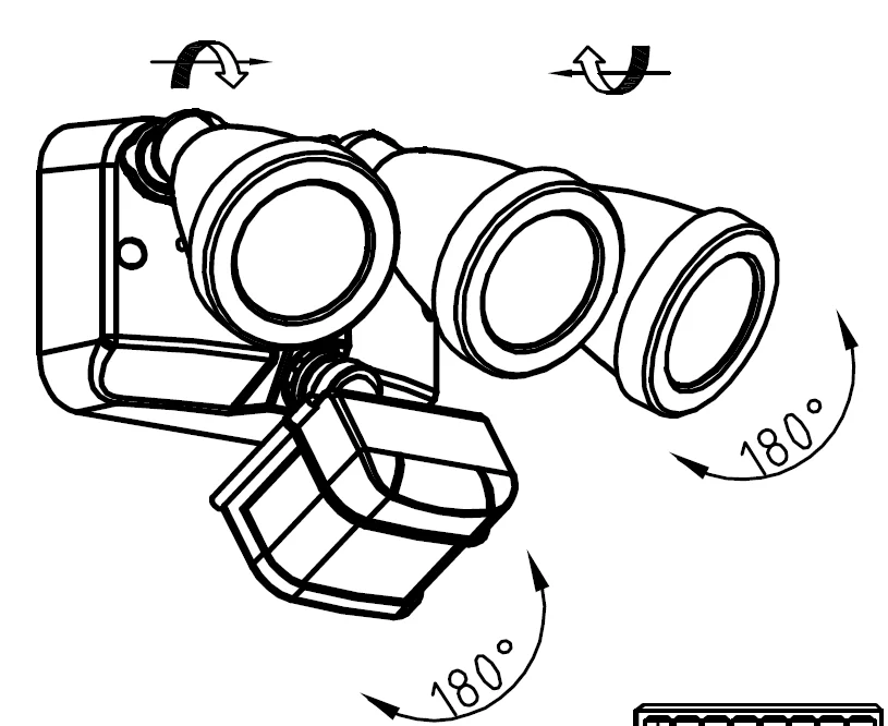 Wide Voltage Led Security Led Light With Pir Motion Sensor Detector