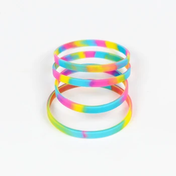 2019 Best Ing Rainbow Silicone Bracelets Colorful Rubber Wristband High 2019 Best Ing Rainbow Silicone Bracelets Colorful Rubber Wristband High