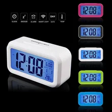 2015 free shipping LED Alarm Clock,despertador Temperature Sounds Control LED display,electronic desktop Digital table clocks