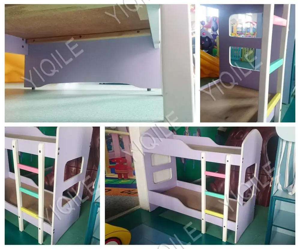 Modern Children Wooden Double Bed Designs Useful Preschool Beds Kids