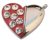 Custom crystal auger heart shaped pendant USB Flash Drive Memory Stick Jewellery Crystal Pendant Jewelry heart shape usb pendant
