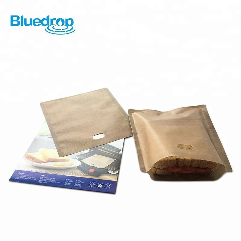

Beige PTFE reusable toast grill bags bag for hamburger bread, Brown;black;beige