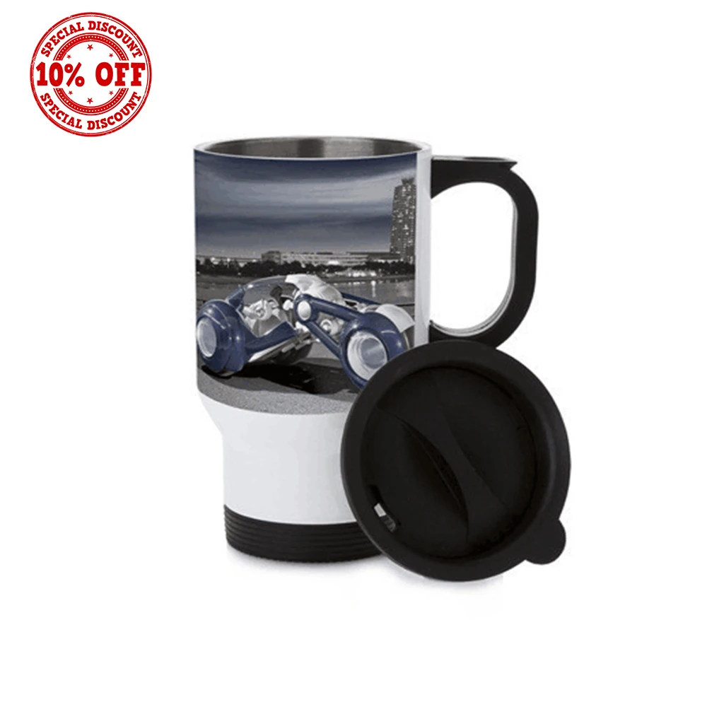

Wholesale 14oz Blank Personalized Drinking Sublimation Car Travel Cup, White
