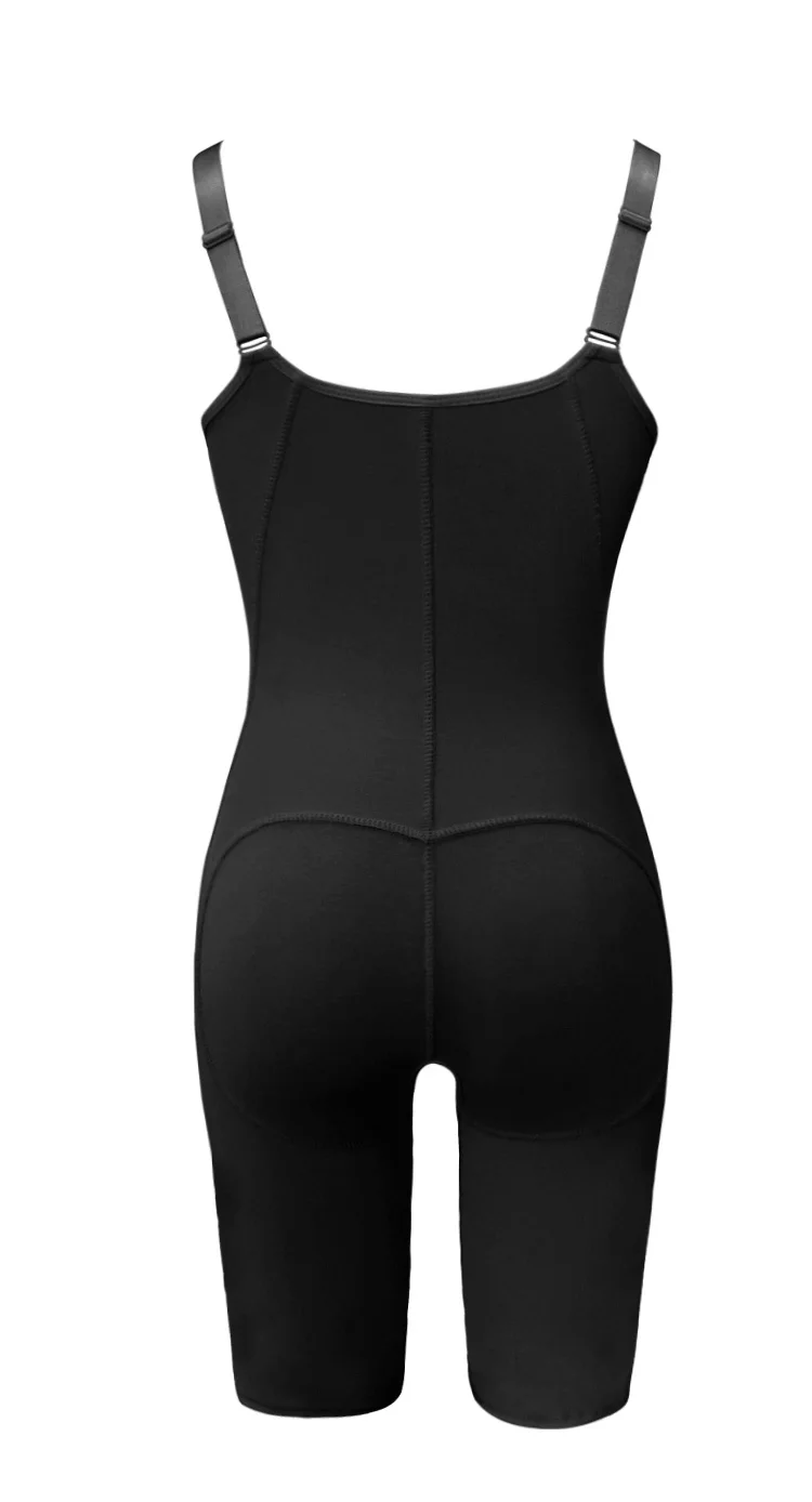 European Plus Size Body Shaper Underbust Corset Jumpsuit Shapewear Zip