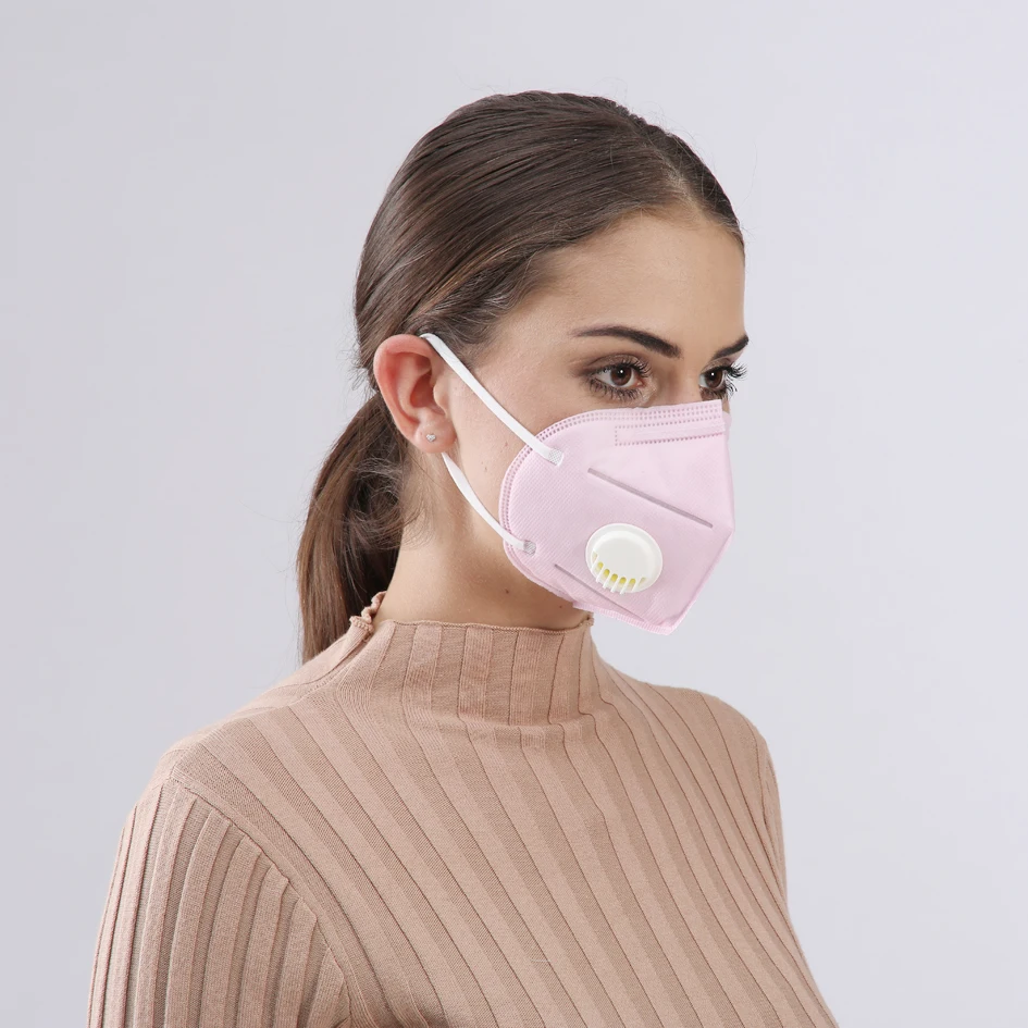5 Ply Ear Loop Folding N95 Dust Face Mask With Valve Respirator Mask