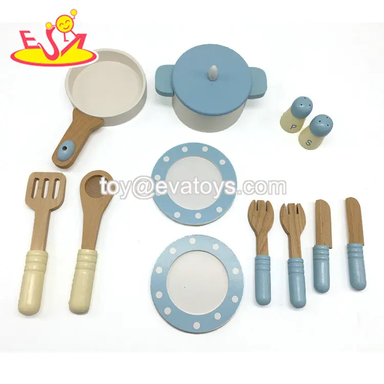 wooden play dishes