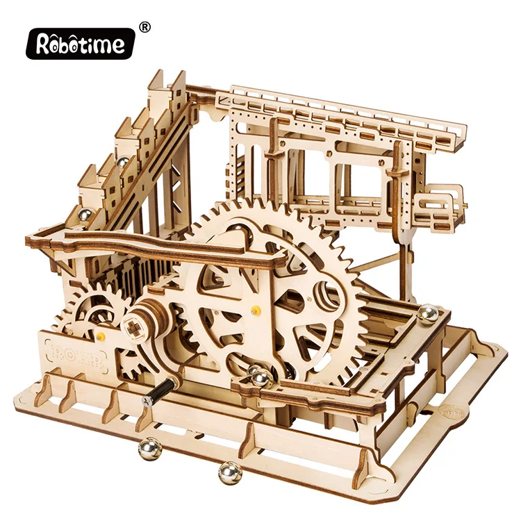 

ROBOTIME funny Toys Games 3D Assembly Wooden Puzzle Laser-Cut Air Vehicle