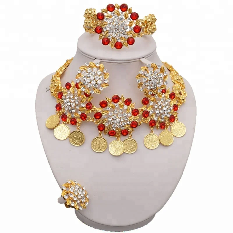 

wholesale price gold stainless steel jewelry sets women