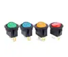 16A 12V LED 20mm Round Rocker ON/OFF SPST Switch 3 Pins Red Yellow Green Blue