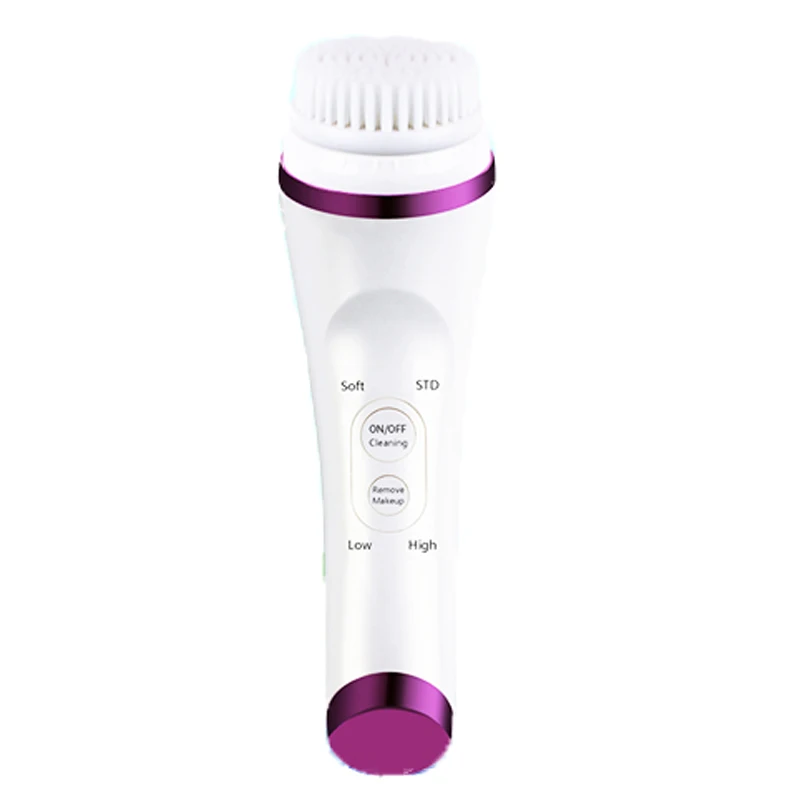 

Best selling products deep cleaning 5 in 1 rechargeable electric facial face cleanser, Red purple