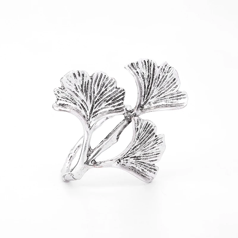 

Hot selling cheap wholesale  fashionable decorative leaf napkin rings, Customized