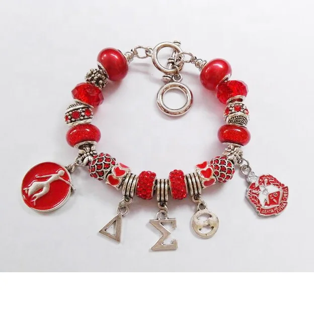 

Topvesko Red DST Furniture Delta Sigma Theta Shield Bracelet Jewelry, Picture