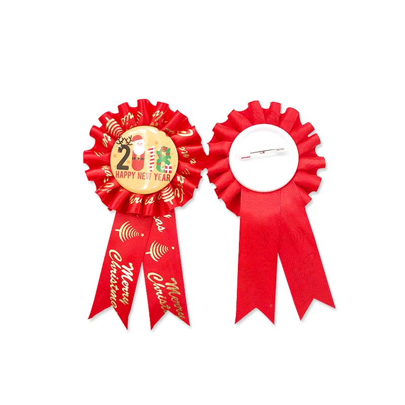 Christmas Ribbon Flowers &wholesale Handmade Award Ribbon Rosettes With