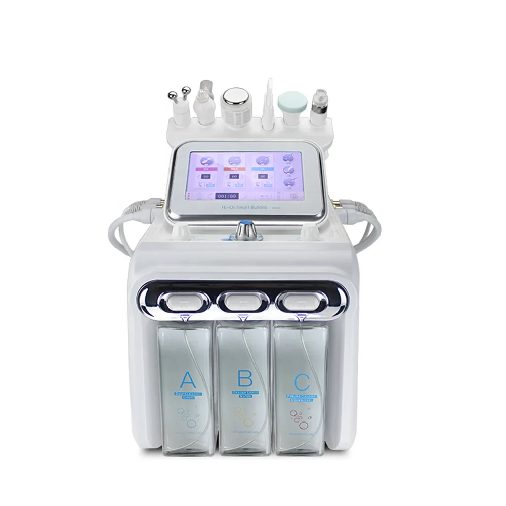 

Multifunction skin care device 6 in 1 anti aging small bubble facial H2O2 hydrogen oxygen jet beauty