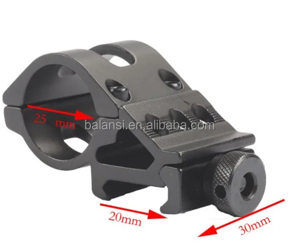 

1 inch Offset Picatinny/Weaver Rail Mount for Flashlights scope mount, Black