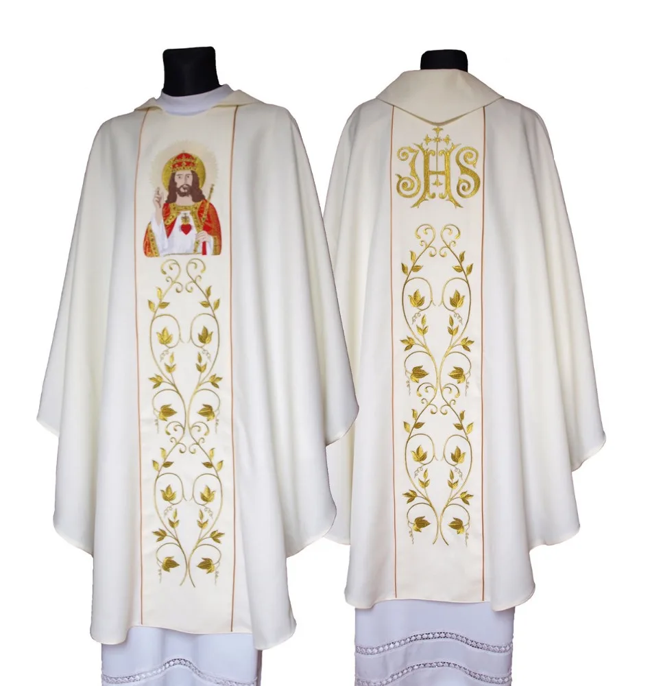 
church vestment customize robe white wholesale Italy robe 