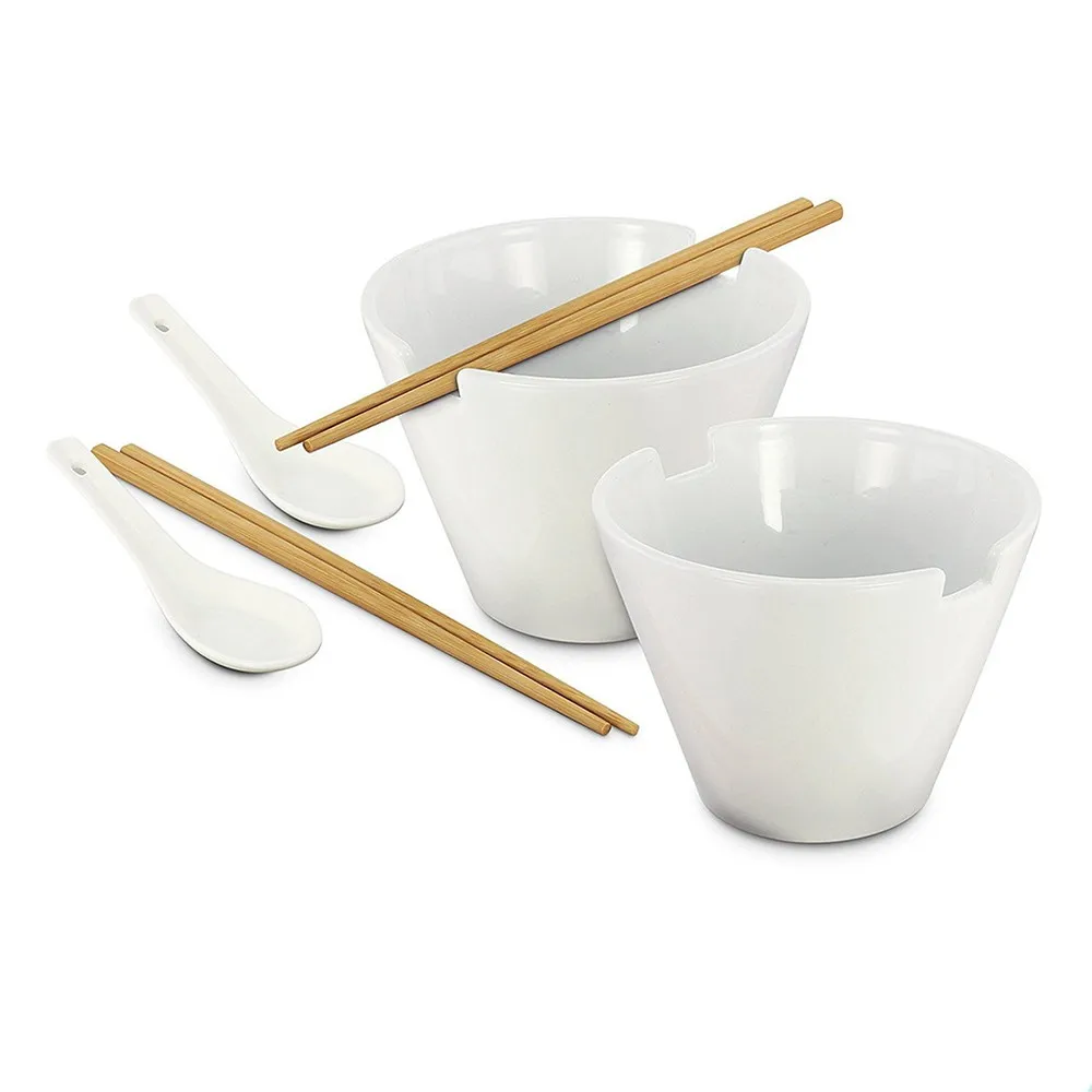 Different Sizes Ceramic Bowl Set With Bamboo Lids Wholesale Buy Ceramic Bowl Set With Bamboo