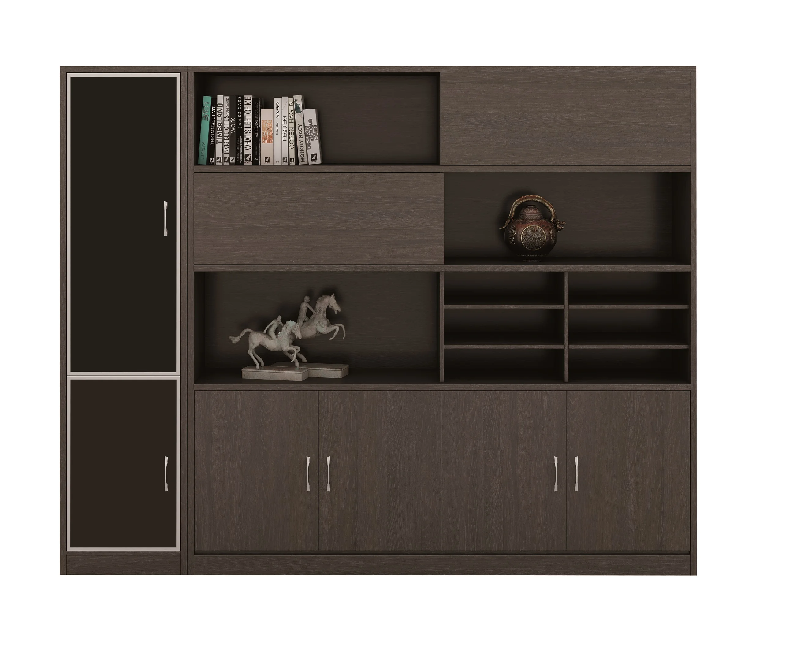 Wholesale Office Home Furniture Bookcase Wooden Door Filing Storage Bookself Storage