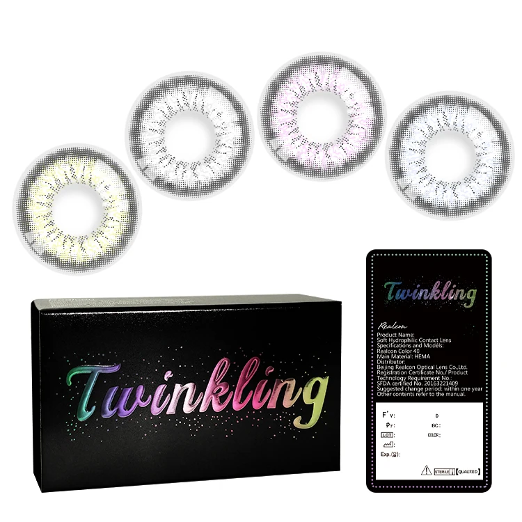 

Pearl Twinkling Design FB-223 Color Contact Lenses for Big Eyes, 3-tone