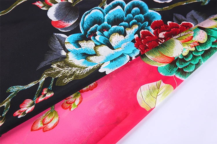 border print chiffon fabric