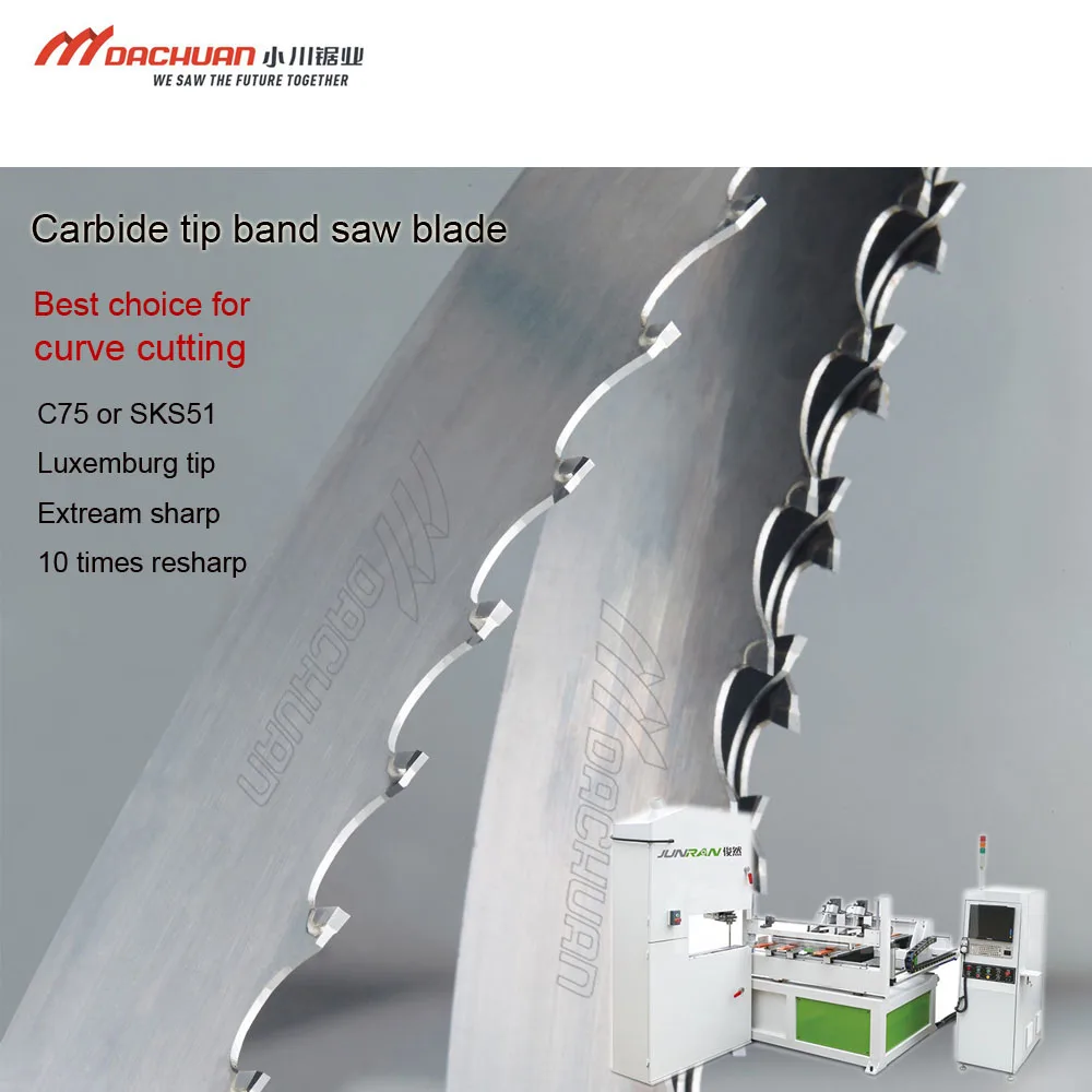 Carbide tip bandsaw blade