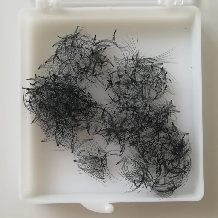 

high quality synthetic lashes premade volume fans 3d short stem lashes loose lashes, Black