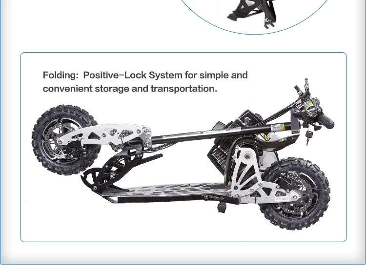 Uberscoot/evo 2 Speed Folding Aluminum Frame For Gas Scooter For Adult