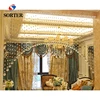 living room decor hanging decorative champaign gold color crystal string for curtain