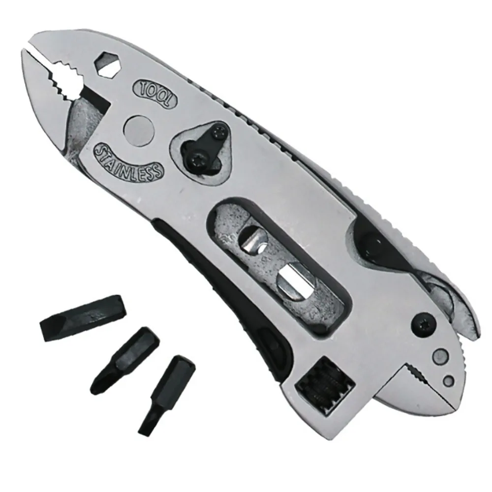 

Free Shipping Multi-functional Adjustable Wrench Jaw Screwdriver Pliers Knife Multi Tool Set Survival Gear Tools