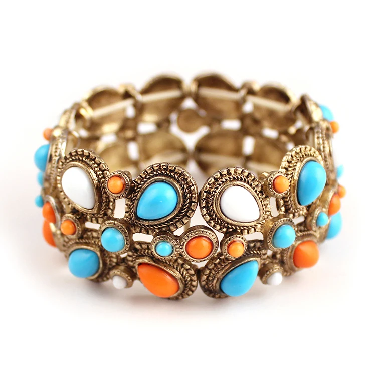 Chudi Turquoise Color 24pcs set of Bollywood Fashion Costume Kundan Style Bangles