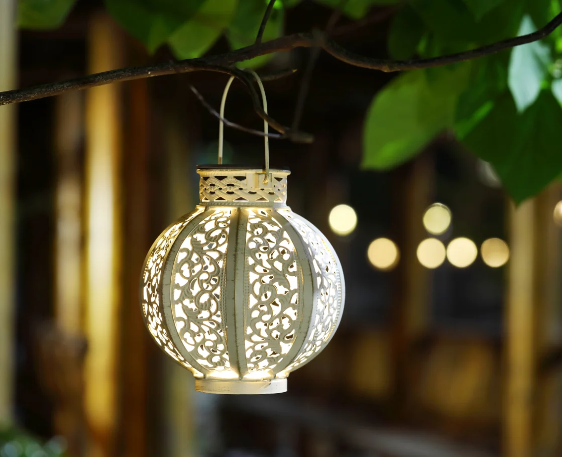 悬挂太阳能灯户外太阳能灯复古花园装饰