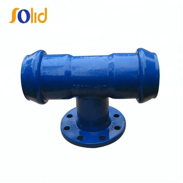 ISO2531 Ductile Iron Double Socket Tee with Flange Branch