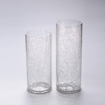 cylinder ice tall crack hurricane wholesale cheap glass clear larger vase